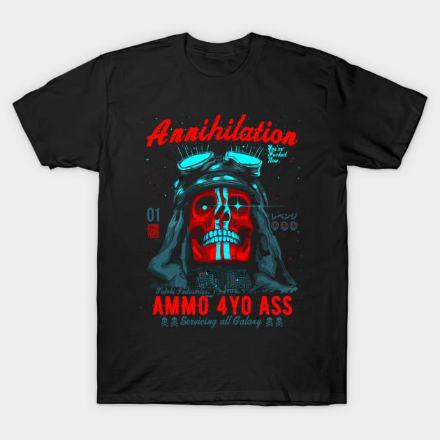 Tokebi Red Annihilation Skull T-Shirt by Yamabushi's Kawaii Store